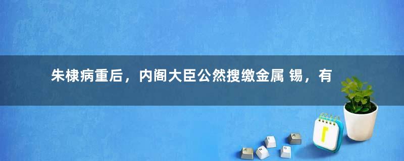 朱棣病重后，内阁大臣公然搜缴金属 锡，有何目的？